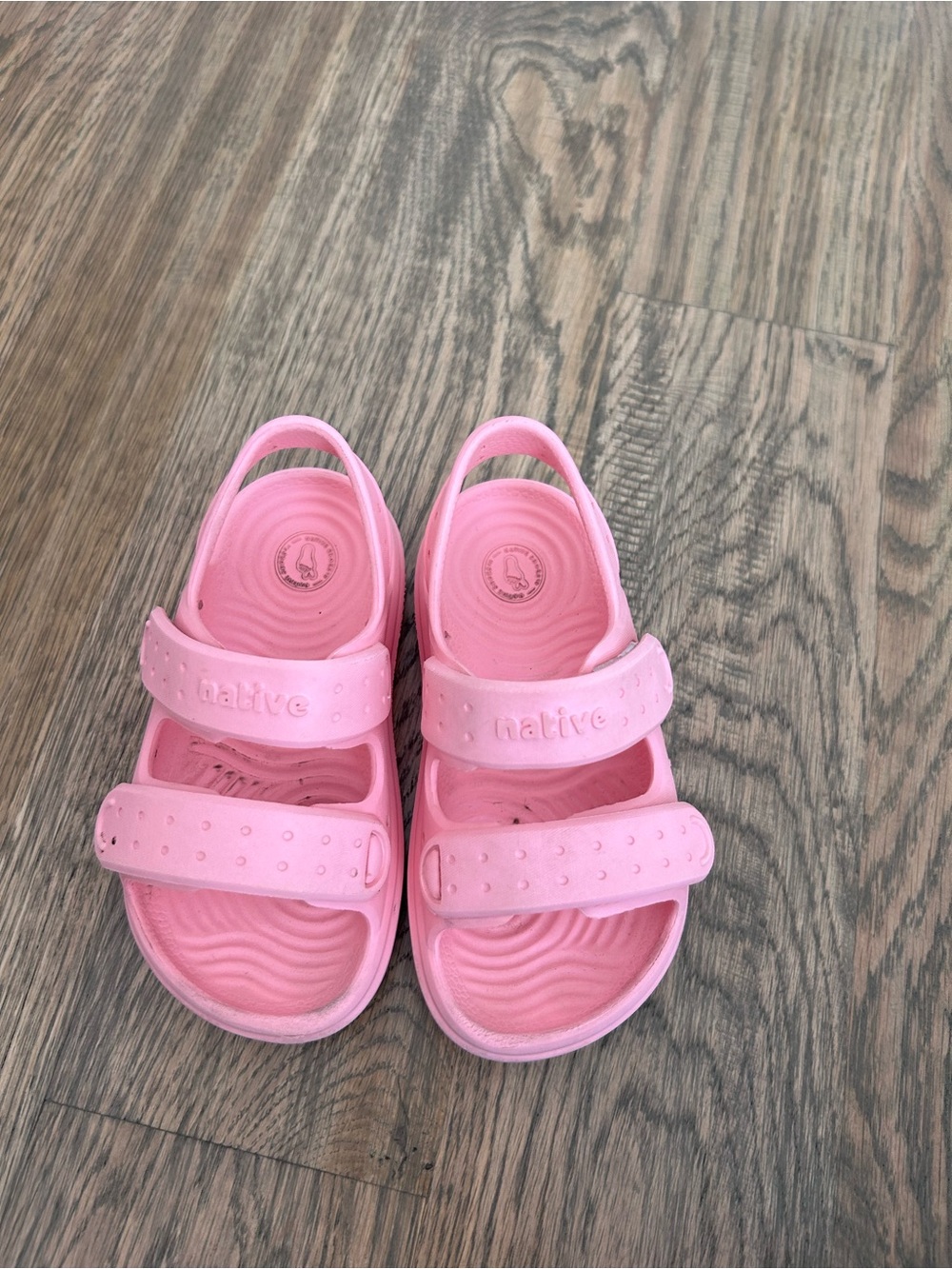 Native Kids Pink Double-Strap Sandals